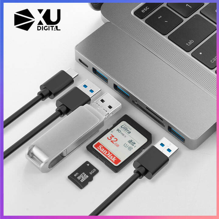 Typec Notebook MacBookPro Docking Station 6in1 USB3.0 Thunderbolt Port Cable Thunderbolt Port