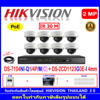 Hikvision 2MP IP Cameara รุ่น DS-2CD1123G0E-I 4mm(8)+NVR รุ่น DS-7108NI-Q1/8P/M(C)(1)+2H2LRJ