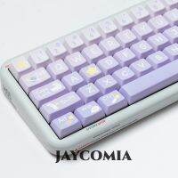 JCM 138 Keys/Set Star Rabbit Keycaps MDA Profile Purple Cute PBT Keycaps for MX Switch Mechanical Keyboard 87/980/104/108 Key