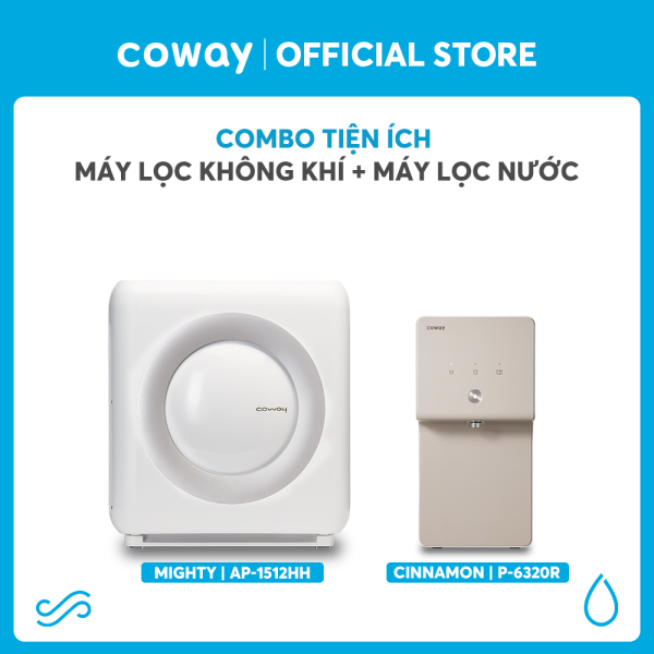 Máy lọc không khí Coway Mighty AP-1512HH & Máy lọc nước Coway Cinnamon P-6320R