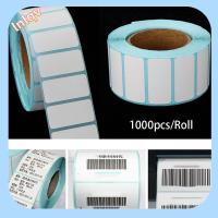 LNLQV 1000pcs/Roll การ์ด อุปกรณ์การพิมพ์ แท็กเปล่า สติ๊กเกอร์กันความร้อน ป้ายบรรจุภัณฑ์ กระดาษกาว กันน้ำ