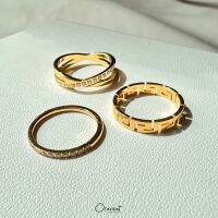 X wink - Yinyang - Nan 14k ring set. (เซ็ตแหวน ตัวเรือนชุบ 14k (สแตนเลส) โดนน้ำ โดนน้ำหอม ใส่ล้างจาน ใช้เจลแอลกอฮอลล์ได้)