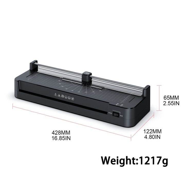 Hot and Cold Laminator Machine A3 Laminating Machine with Cutter Photo