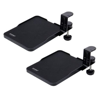 2X Jincomso Keyboard Mouse Tray, Rotating Tray and Mouse Pad, Can Be Used for Storage Box and Hiding Under the Desktop