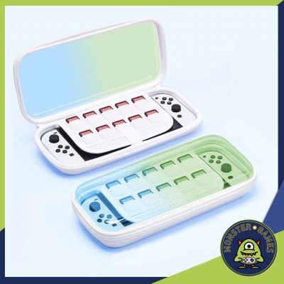 กระเป๋าเคส Nintendo Switch For Gen 2 &amp; OLED ใส่ตลับเกมส์ได้ 10 ช่อง สีทูโทน Two tone (Nintendo Switch OLED Bag)(กระเป๋า Nintendo Switch OLED)(กระเป๋า switch oled)(Switch OLED Bag)