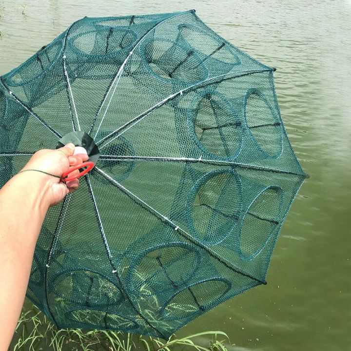 Automatic Folding Fishing Net Prawn Shrimp Cage Nylon Crab Net Nylon ...