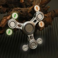 【DT】 Luminous Foldable Metal Antistress Hand Spinner Adult Toys Three Pendulum Fidget Spinner Gyroscope Stress Reliever Toy Kids Gift  hot