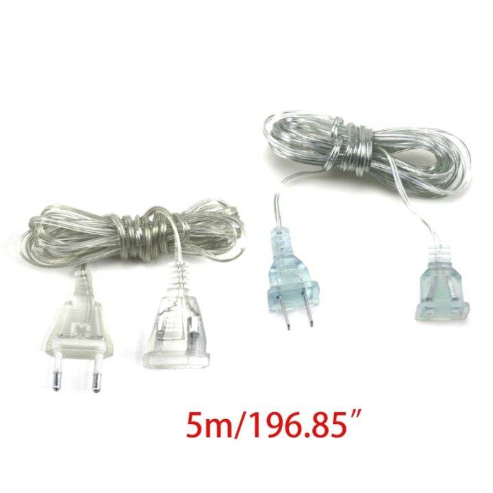 5m-16ft-clear-us-eu-plug-power-extension-cord-string-curtain-fairy-light-extension-cable-transparent-wire-durable