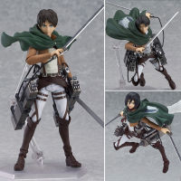 Attack On Titan 14cm Eren Mikasa Action Figure high quality Display Mold Ornament Anime Model Toy