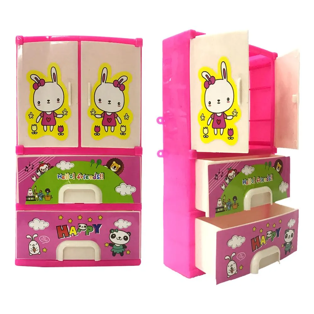 DTWL NK 2019 Newest Doll Accessories Baby Toys Cartoon Printing Closet  Wardrobe For Barbie Doll Girls Toy Princess Bedroom Furniture | Lazada