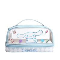 คุณสมควรได้รับมัน Sanrio Hello Kitty กระเป๋าดินสอ Kuromi Cinnamoroll เพลงของฉันแบบพกพาความจุขนาดใหญ่การ์ตูนกล่องเครื่องเขียนเคสใส่ของเด็ก