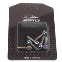 IIIPro bike stem bolts 6pcs colorful M5 18mm black red blue golden green purple rainbow oil slick steel bolts 5mm 18mm ipro