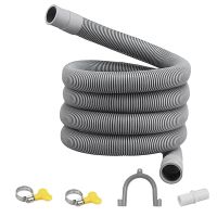 AD-2X Drain Hose Extension Set Universal Washing Machine Hose 1.5M, Bracket Hose Connector And Hose Clamps Drain Hoses