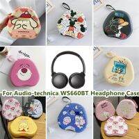 READY STOCK!  For Audio-technica WS660BT Headphone Case Summer Style Cartoon Minnie for Audio-technica WS660BT Headset Earpads Storage Bag Casing Box