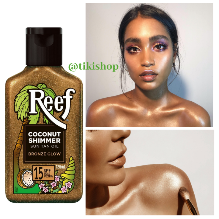 Reef Coconut Shimmer Oil Bronze Glow SPF15 125ml ผิวแทน tan oil body