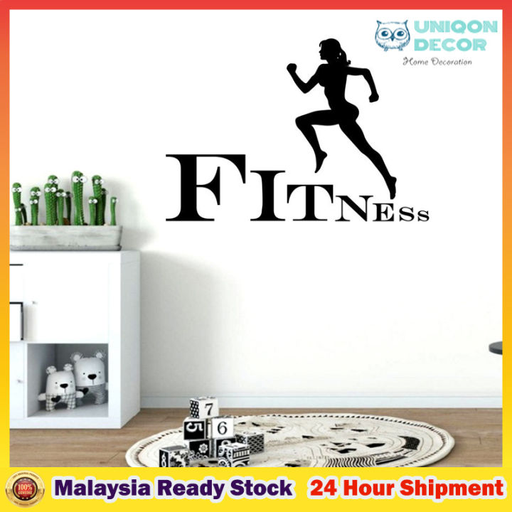 Fitness Design Wall Sticker Exercise Stickers Gym Wall Decal Sticker Sport  Motivation Wall Art Wallpaper ** Size【Ready Stock】 | Lazada