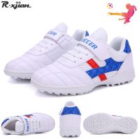 2022 Spring New Children Soccer Shoes Kids Boys White Non-slip Outdoor Sports Competition Training Football Shoes Girl 29-39#