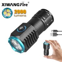 New EDC Flashlight Strong Light 3 SST20 LED Type-C Rechargeable Outdoor Mini Fixed Focus Small Flash light Camping Light Torch Rechargeable  Flashligh