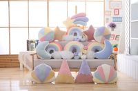 ◘℗❀ Sky Series Pillow colorful Stuffed Moon Shooting Star Rainbow Plush Toys Soft Shell Cushion baby sleeping Pillow Gifts For Kids