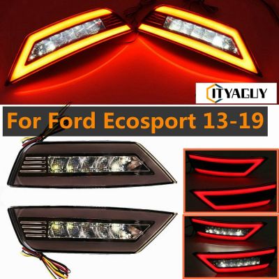 ไฟสัญญาณไฟถอยหลังสะท้อนหลัง Bemper Belakang LED สำหรับ Ford Ecosport 2013 2014 2015-2019