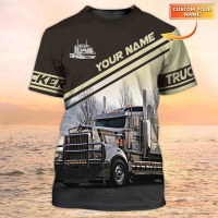 Personalized 3D large truck T-shirt Mens womens truck driver uniform {in store}