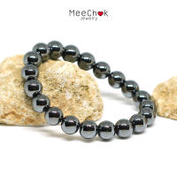 หินเฮมาไทต์ แร่เฮมาไทต์ Hematite 10 มิล แร่ในตระกูลเหล็กไหล หินมงคล หินสี หินนำโชค กำไลหินมงคล กำไลหิน กำไลข้อมือ กำไลหินเสริมดวง หินสีเงิน