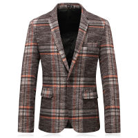 Male 2022 Winter New High End Business British Style Slim Fit Thick Blazers Mens Fashion High Quality Suit Jacket Coat