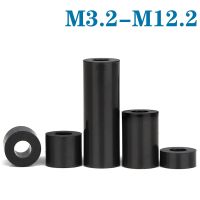 ▣◐ 10-50pcs M3 M4 M5 M6 M8 M10 M12 Black ABS Non-Threaded Hollowed Nylon Spacer Round Hollow Standoff Washer PCB Board Screw