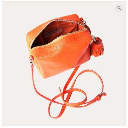 semi-gamma-crossbody-กระเป๋าสะพายข้างหนังแท้-สีส้มจิ๊ดด-theorem