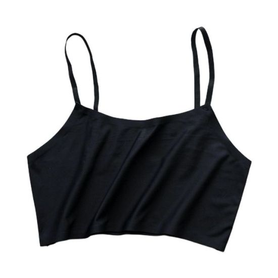 Summer Bra Ice Silk Crop Tops Sports Spaghetti Strap Vest Top