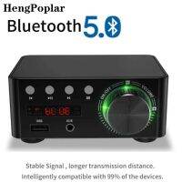 มินิเสียงไฮไฟ Bluetooth 5.0 Power Class D เครื่องขยายเสียง Tpa3116 แอมป์ดิจิตอล 50W * 2 โฮมออดิโอรถ Marine USB / AUX IN