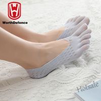 【hot sale】✚ C04 Worthdefence 1 Pair Women Sports Yoga Socks For Summer Breathable Lady Pilates Dance Five Toes Compression Socks Slipper Anti Slip