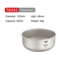 Keith Outdoor Camping Pure Titanium Bowls 300ml-900ml Bowls Cookware Tableware Cutlery Ti5333-Ti5338