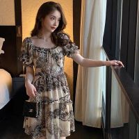 COD DSFGRDGHHHHH bohemian retro fairy dress elegant summer korean dress for woman casual floral long beach sexy bodycon formal graduation dress midi dress puff sleeve dress