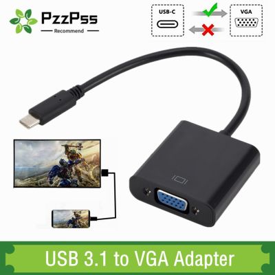 PzzPss TYPE C to Female VGA Adapter Cable USB-C USB 3.1 to VGA Adapter For Macbook 12inch Chromebook Pixel Lumia 950XL Hot Sales