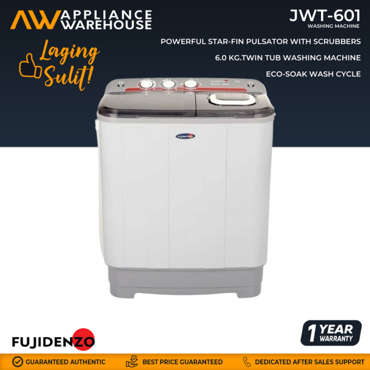 fujidenzo eco soak twin tub jwt 601