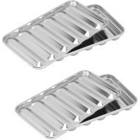 2 Pack Stainless Steel Sausage Mold, 6 Cavity Hot Dog Mold Sausage Mould Baby Food Supplement Meat Sausage Mold