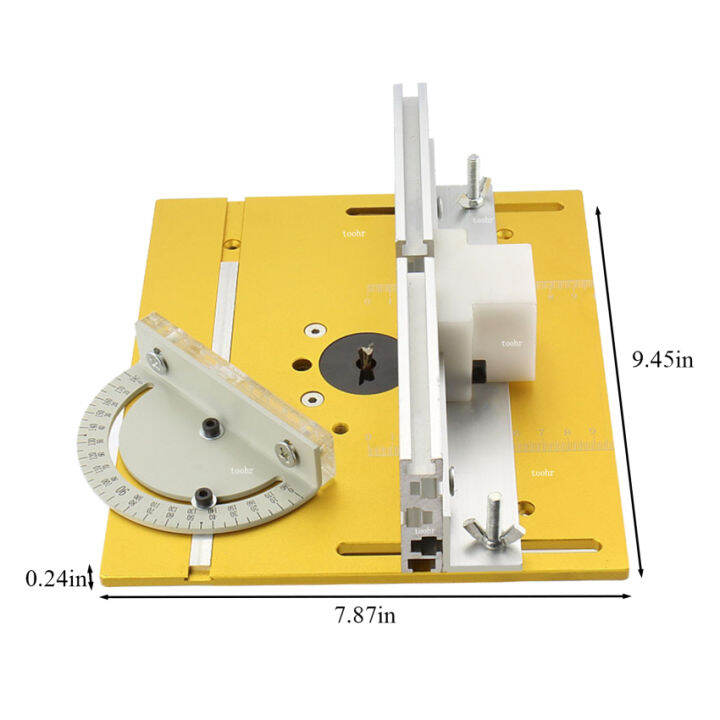 เราเตอร์โต๊ะเลื่อยสำหรับงานไม้โต๊ะเลื่อยพร้อมรางเกจวัดองศาโครงอลูมิเนียมเลื่อนได้