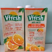 Nước Vfresh cam ép 100% - Hộp giấy 1L Expiry date 21 05 2023.