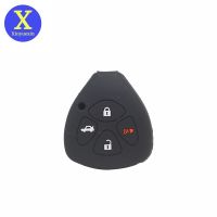 □♕ Xinyuexin silikonowe etui klucza samochodowego pokrowiec na toyotę Corolla Hilux Vitz Rav4 Aqua Camry Highlander Land rejs klucz samochód stylizacji 4B