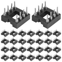 60 Pcs 8 Round Pin 2.54mm Pitch DIP Ic Adaptor Sockets