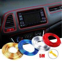 5M Car Styling Interior Decoration Strips Sliver Red Blue Moulding Trim Strips Door Dashboard Edge Cars Auto Accessories