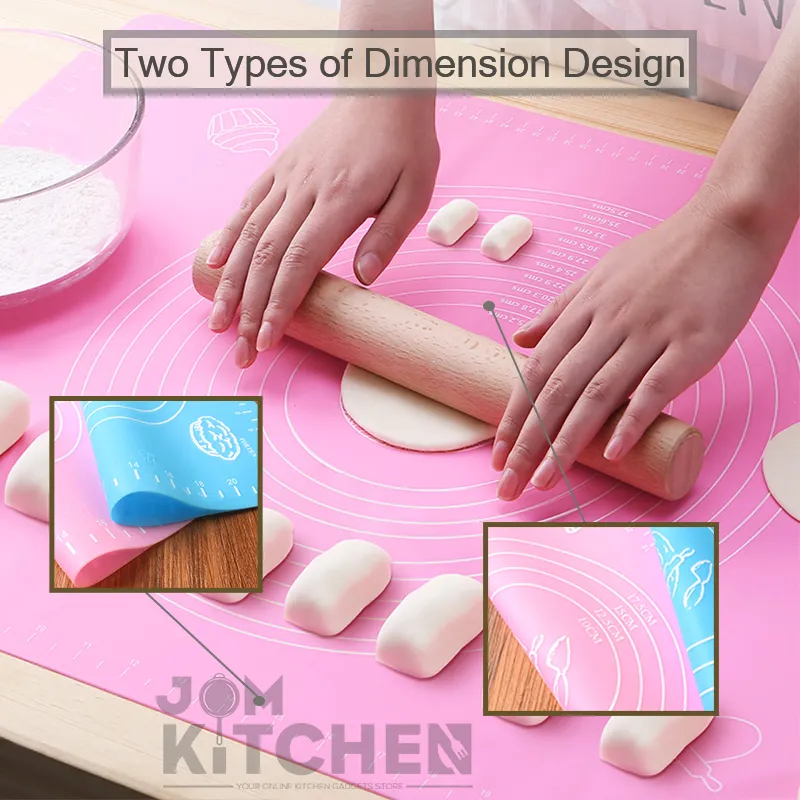 Silicone Baking Mat Flour Rolling Scale Mat Kneading Dough Pad