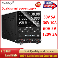 KUAIQU 30V 10A 300W ช่องสัญญาณคู่ไฟฟ้ากระแสตรงสลับแหล่งจ่ายไฟ30V 5A 150W โปรแกรมควบคุมแรงดันไฟฟ้า DC 120V 3A 360W อุปกรณ์ในห้องปฏิบัติการที่มี5V 2A USB-C พอร์ตใช้สำหรับเทปกาวสำหรับซ่อมโทรศัพท์และซ่อมคอมพิวเตอร์