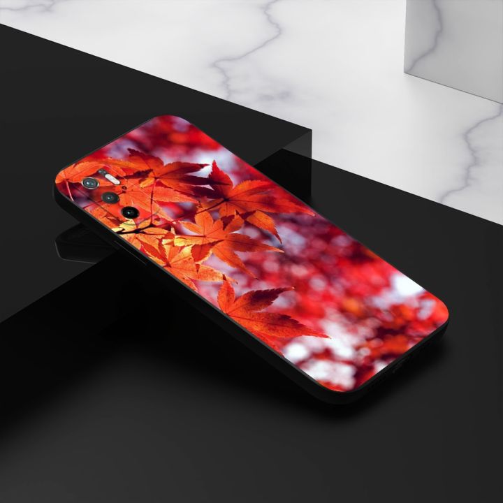 classy-for-xiaomi-redmi-note-10-5g-case-6-5-inch-cover-for-xiaomi-poco-m3-pro-5g-phone-case-silicon-black-tpu-fox-autumn-leaves