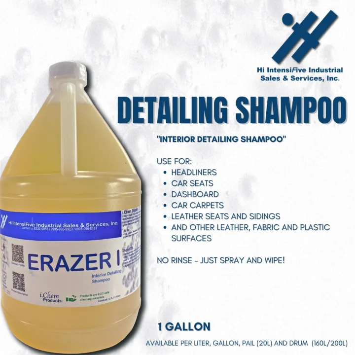 INTERIOR DETAILING SHAMPOO 1 GALLON (HEADLINER, CAR SEATS, CARPET