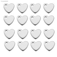 ✕❐✤ 50Pcs/Lot Stainless Steel 6x7mm/9x10mm Heart Charm Tags Making Bracelet Necklace DIY For Jewelry Makings Wholesales