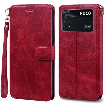 「Enjoy electronic」 For Xiaomi Poco M4 Case POCO M4 Pro 5G Capa Leather Flip Wallet Book Case for Xiaomi Mi PocoM4 M4 Pro Phone Case Fundas Coque