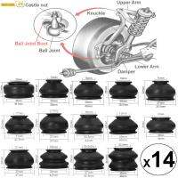 14Pcs Universal Turn To Rod Arm Ball Joint Head ป้องกันฝุ่นยาง Track สำหรับรถ Suspension พวงมาลัยอุปกรณ์เสริม