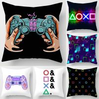 45*45CM Anime New Design Gamer Play Gamepad Printed Pillow Case TV Game Fans Style Square Pillowcase Home Decor Cushion Cover